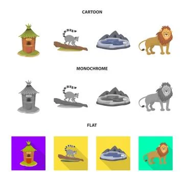Vector design of nature and fun icon. Collection of nature and entertainment Illustrazione stock