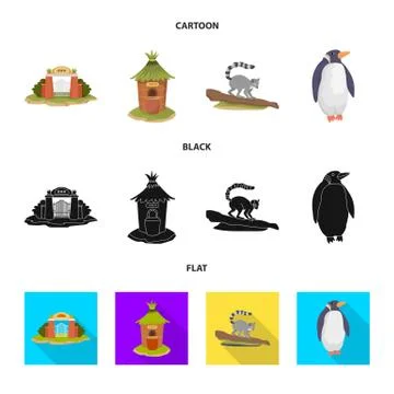 Vector design of nature and fun icon. Collection of nature and entertainment Illustrazione stock
