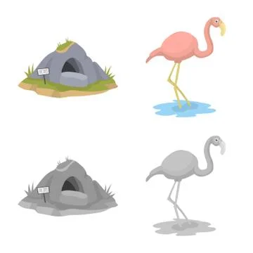 Vector design of nature and fun symbol. Collection of nature and entertainment Stock Illustration