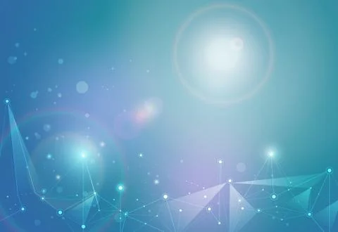 Vector design network communication technology on green blue background. Stock Illustration