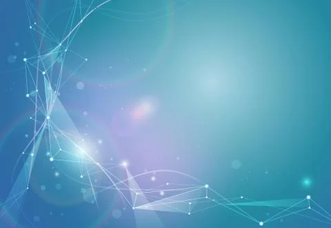 Vector design network communication technology on green blue background. Stock Illustration