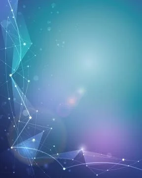 Vector design network communication technology on green blue background. Stock Illustration
