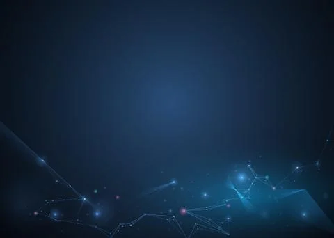 Vector design network communication technology on dark blue background. Stock Illustration