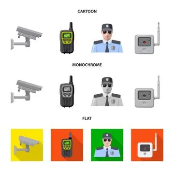 Vector design of office and house icon. Collection of office and system stock Stock Illustration