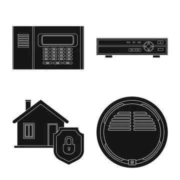 Vector design of office and house symbol. Collection of office and system stock Stock Illustration