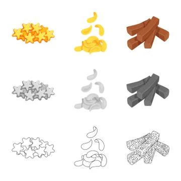 Vector design of Oktoberfest and bar sign. Set of Oktoberfest and cooking stock Stock Illustration