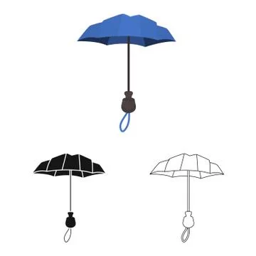 Vector design of parasol and coverage sign. Collection of parasol and classic Ilustración de archivo