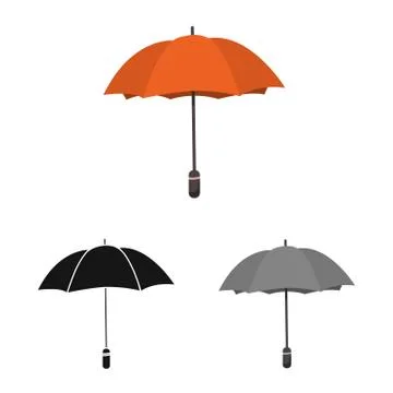 Vector design of parasol and water logo. Set of parasol and yellow stock symbol Illustrazione stock