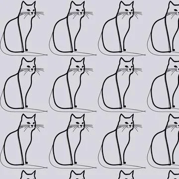Vector design pattern animal cat kitty Illustrazione stock