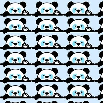 Vector design pattern animal panda Illustrazione stock