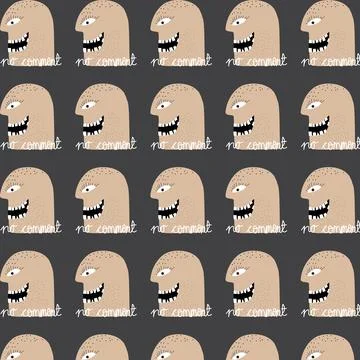Vector design pattern man boy human head portrait illustration Stock Illustration