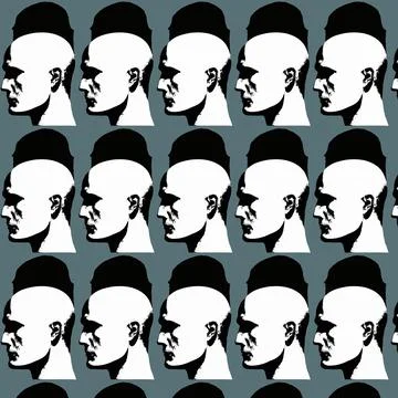 Vector design pattern man human head Stock Illustration