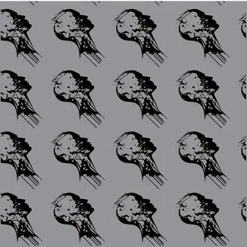 Vector design pattern man human head Stock Illustration