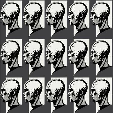 Vector design pattern man human head Stock Illustration