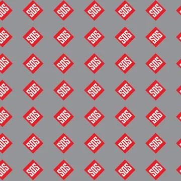 Vector design pattern SOS emergency Stock Illustration