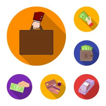 Vector design of payment and loan icon. Collection of payment and financial Stock Illustration