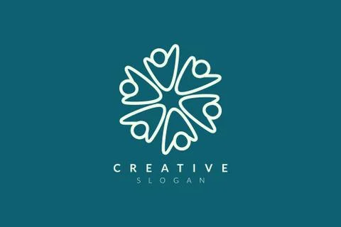 Vector design of people shape. Minimalist and simple illustration design, fla Stock Illustration