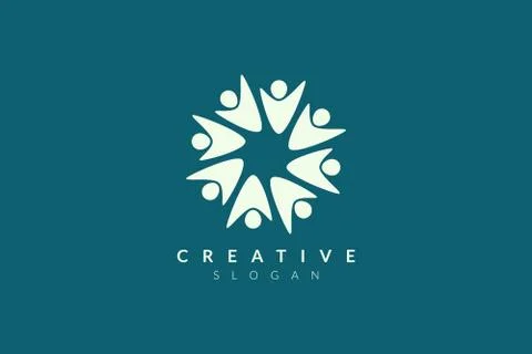 Vector design of people shape. Minimalist and simple illustration design, fla Stock Illustration