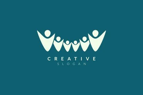 Vector design of people shape. Minimalist and simple illustration design, fla Stock Illustration