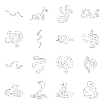 Vector design of poison and evil icon. Collection of poison and bite stock Stock Illustration