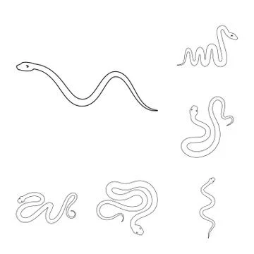 Vector design of poison and evil logo. Set of poison and bite vector icon for Stock Illustration