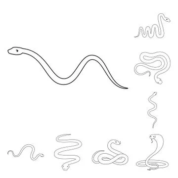 Vector design of poison and evil icon. Collection of poison and bite stock 库存插图
