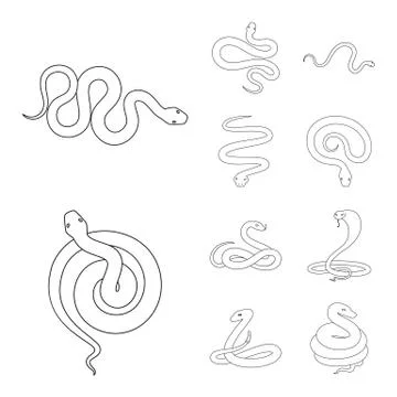 Vector design of poison and evil sign. Collection of poison and bite vector icon Illustrazione stock