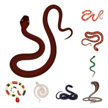Vector design of poison and evil logo. Set of poison and bite stock symbol for Stock-Illustration