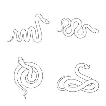 Vector design of poison and evil logo. Collection of poison and bite stock Stock Illustration