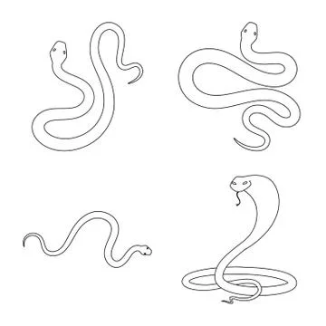 Vector design of poison and evil icon. Collection of poison and bite vector icon 库存插图