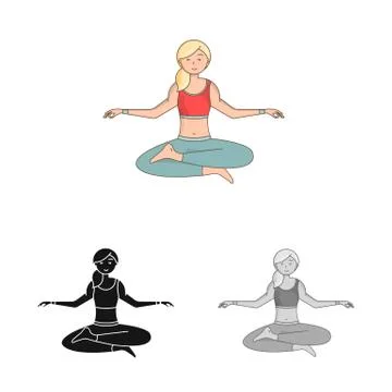 Vector design of posture and mood icon. Collection of posture and female vector Illustrazione stock
