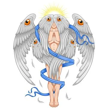Vector design of praying angel Stock Illustration