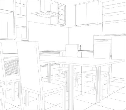 Vector design process in wire-frame Illustration created of 3d Stock Illustration