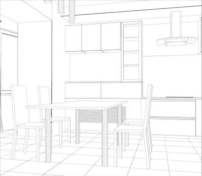 Vector design process in wire-frame Illustration created of 3d イラスト素材