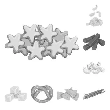 Vector design of product and menu symbol. Collection of product and bar stock Stock Illustration