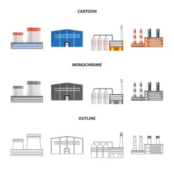Vector design of production and structure icon. Set of production and technology Stock Illustration