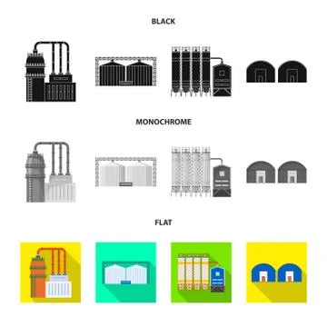 Vector design of production and structure icon. Set of production and technology Stock Illustration