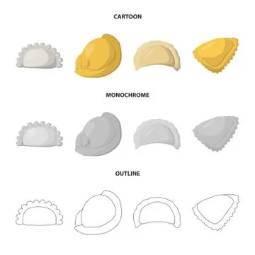 Vector design of products and cooking icon. Collection of products and appetizer Stock Illustration