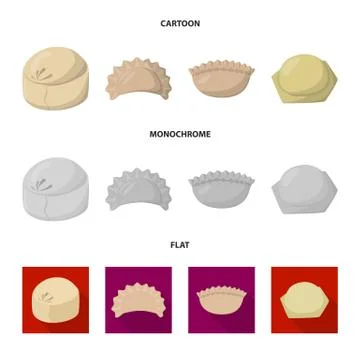 Vector design of products and cooking icon. Collection of products and appetizer Stock Illustration