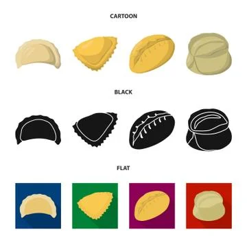 Vector design of products and cooking sign. Set of products and appetizer vector Stock Illustration