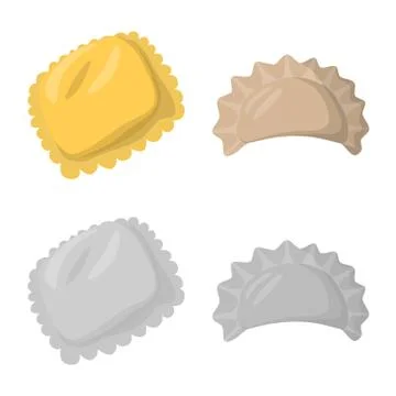 Vector design of products and cooking icon. Collection of products and appetizer Stock Illustration
