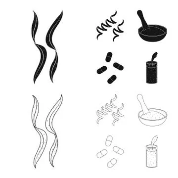 Vector design of protein and sea logo. Set of protein and natural vector icon Stock Illustration