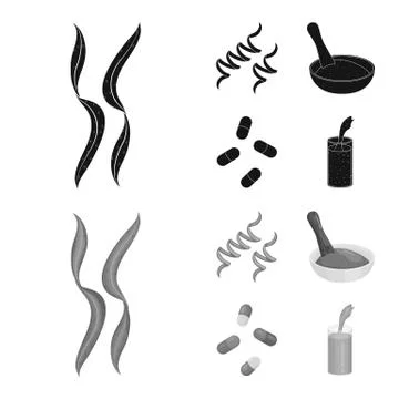 Vector design of protein and sea icon. Collection of protein and natural stock Stock Illustration
