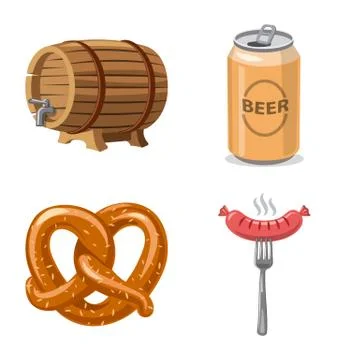 Vector design of pub and bar sign. Collection of pub and interior stock symbol Illustrazione stock