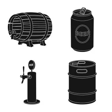 Vector design of pub and bar icon. Set of pub and interior stock vector Stock Illustration