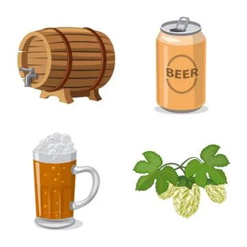 Vector design of pub and bar sign. Collection of pub and interior stock vector Illustrazione stock