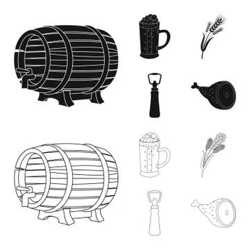 Vector design of pub and bar symbol. Collection of pub and interior vector icon Stock Illustration