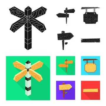 Vector design of raw and forest logo. Set of raw and hardwood vector icon for Stock Illustration