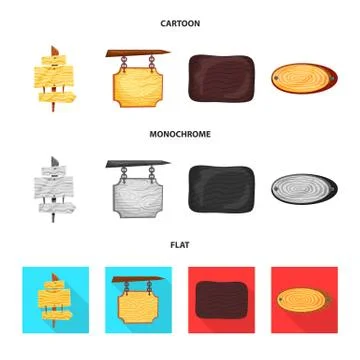 Vector design of raw and forest icon. Collection of raw and hardwood stock Stock Illustration