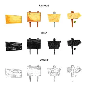 Vector design of raw and forest sign. Collection of raw and hardwood stock Stock Illustration